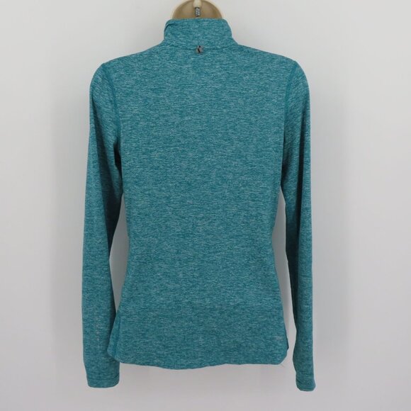 Nike Womens Extra Small XS Teal Green Heathered Pullover Quarter Zip Dri Fit - Picture 7 of 13